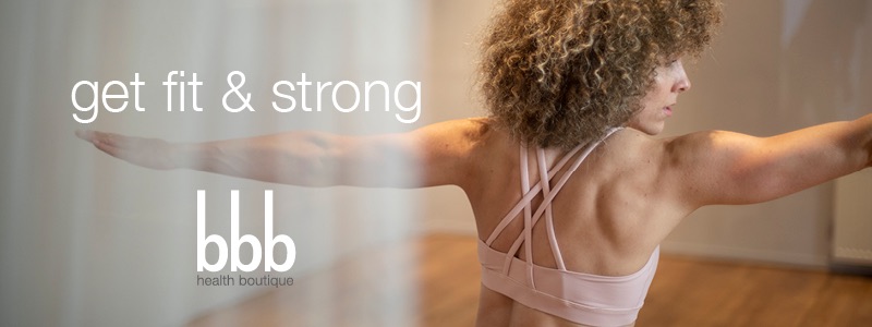 A strong woman at bbb health boutique, the holistic women's gym with coaching.