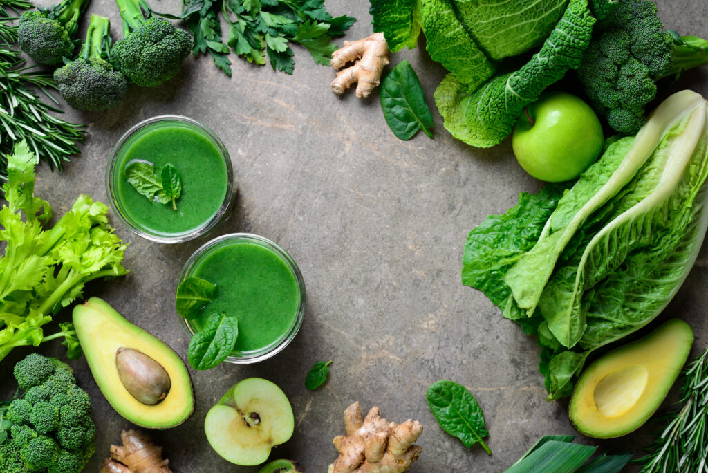 Vegan eten groenten veggies plantaardig voedsel lijst